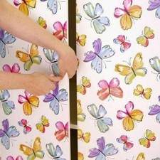 STICKY BACK PLASTIC FABLON 2mX45cm BUTTERFLIES CHILDRENS PLAYROOM VINYL DCFIX