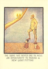 GLEN BAXTER POSTCARD THE SQUIRE CONTINENTAL SIZE VERY GD