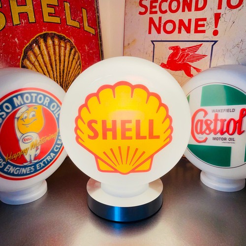 Shell gas petrol pump globe - gas,