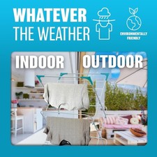 INDOOR CLOTHES RADIATOR DRYING KIT & 3 TIER AIRER LAUNDRY RACK DRYER RAIL WINTER