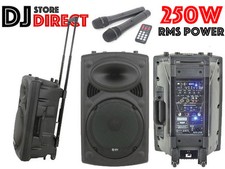 QTX QR15PA Portable Rechargeable PA System + Wireless Microphones USB SD & MP3 