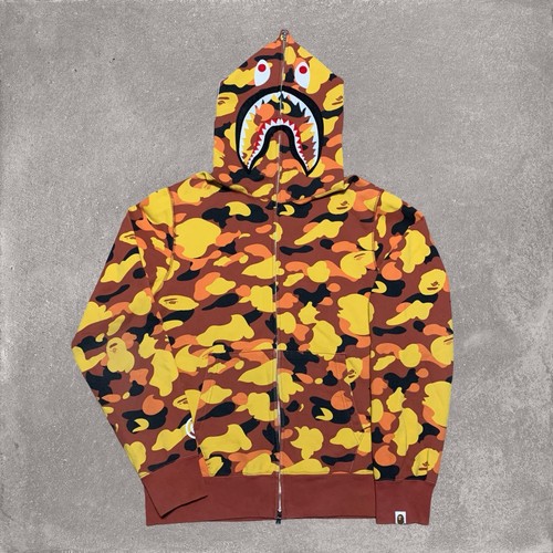 Bape large shark orange camo - shark,