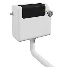 CONCEALED DUAL FLUSH TOILET CISTERN CHROME BUTTON 6L FRONT ACCESS SIDE ENTRY