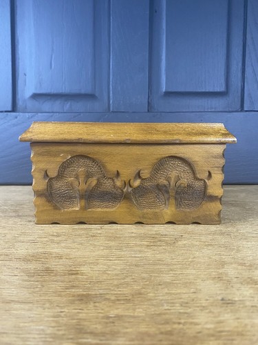 Hand carved wooden puzzle box - carved,
