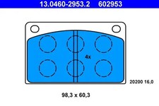 Brake pads 13.0460-2953.2 ATE for VOLVO 140 240 260 240 Kombi 140 Estate 164