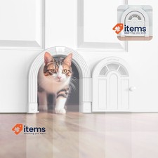 Purrfect Cat Door - No-Flap Interior Door for Cats Up to 20 lbs White