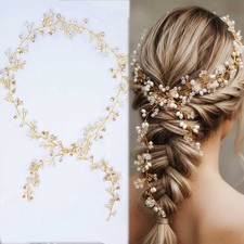 Gold Bridal Hair Vine Wedding