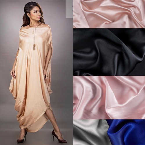 Plain silk fabric charmeuse - silk,
