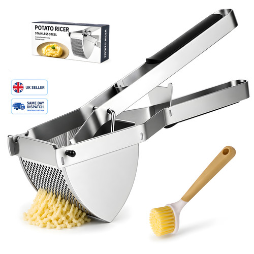 Stainless steel potato ricer - steel,