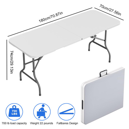 6ft folding table - 6ft,