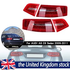 For Audi A6 S6 Saloon 2009-2011 LED Rear Outer Inner Tail Light Brake Lamp Set