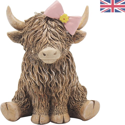 Adorable highland cow figurine - cow,