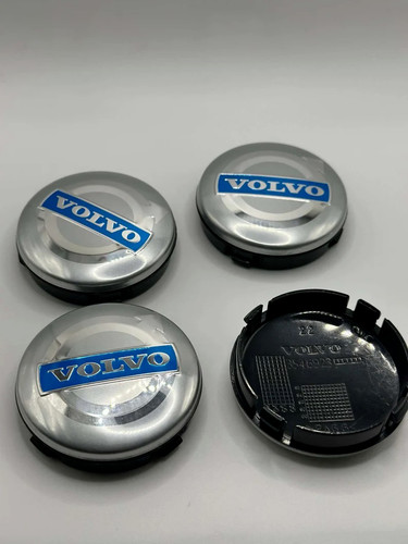 Volvo silver blue centre - 4x,