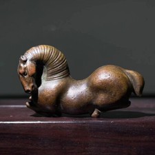 Chinese Old Bronze Copper Statue Hand Carved Horse,Antique handicraft ornaments