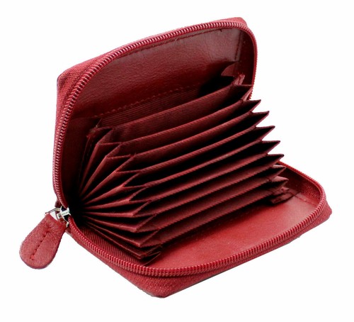 Ladies rfid real leather - leather, fan