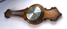 HANDSOME LARGE SIZE VINTAGE 1970s COMITTI OF LONDON BAROMETER THERMOMETER