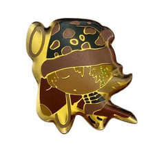 Baby Angel & Dog Lapel Pin Badge Metal Collectable Blue & White Cloud Hat