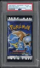 1999 Pokemon 1st Edition Shadowless Base Set Booster Pack Blastoise Art | PSA 8