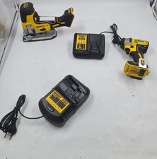 Lot of 4 Dewalt Cordless Tools - Drill, Jig Saw, 2 Chargers, Used Working