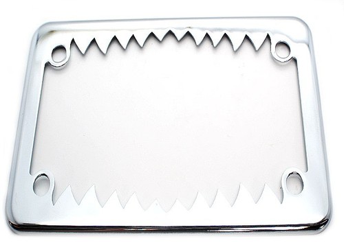 Chrome teeth license plate - "teeth",