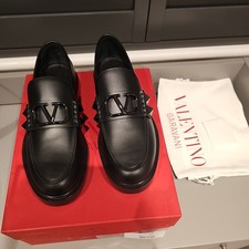 Valentino Garavani Calfskin Stud Loafer UK 9 NEW