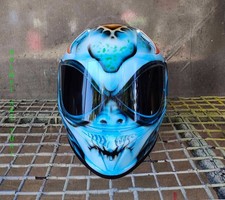 ALIEN CUSTOM AIRBRUSHED FULL FACE MOTORCYCLE HELMET