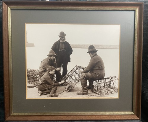 Vintage framed photograph boat - framed,
