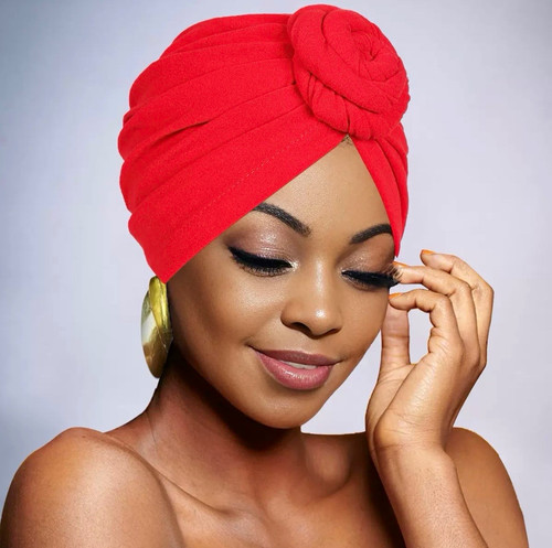 Women red turban - women’s, wrap