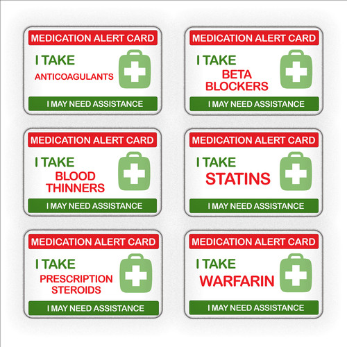 Medication alert card - medication,