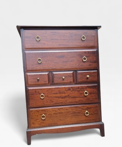 Stag mahogany tallboy chest - mahogany,