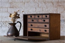 1930s Scratch Built Wooden Engineers Drawers Tool Chest (837)