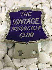 THE VINTAGE MOTORCYCLE CLUB CAR GRILL BADGE NEW