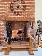 'Chance' - unpainted pine rocking horse - FREE DELIVERY