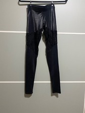 BlackMilk  clothing Spartans Black Lace Leggings Black Milk Glam Punk XS