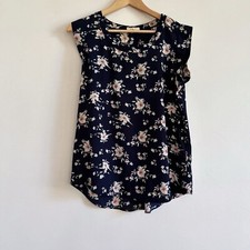 pleione Blue Floral Tank Top