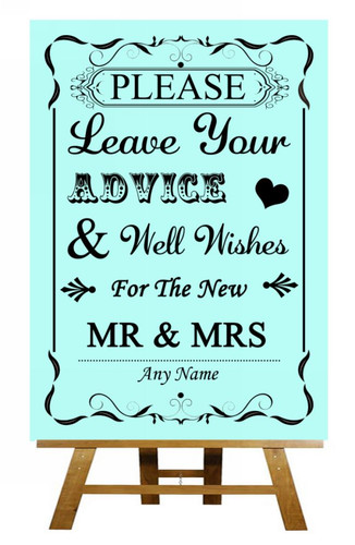 Aqua wish tree guest book - aqua,