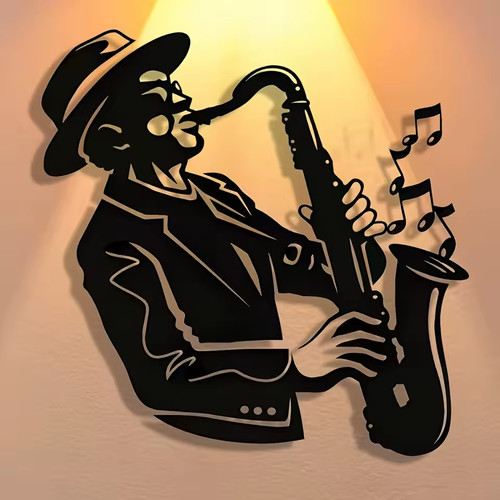 Elegant abstract art saxophone - elegant,