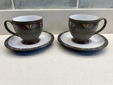 2 x Denby Marrakesh Cup and Saucer EXCELLENT CONDITION Tea/Coffee Cups