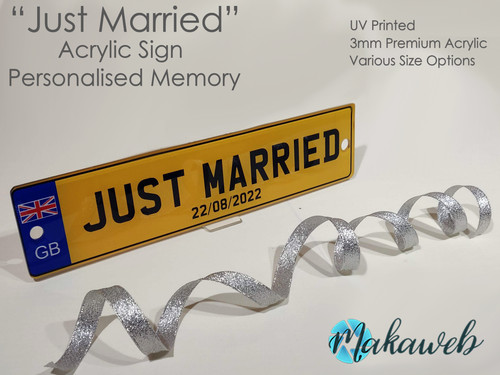 Just married personalised - just,