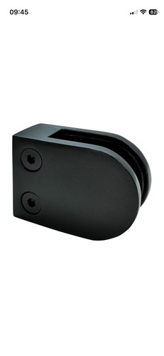 Black glass balustrade bracket - glass,