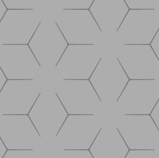 Wandou Grey Metallic effect Geometric Smooth Wallpaper