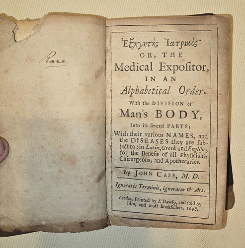 Rare 1698 medical expositor - 1698, by