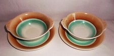 2 x Johnson Bros PAREEK Soup Coupes & Saucers.