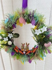 Large easter bunny - bunny, wreath