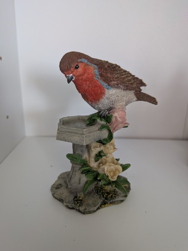 European robin bird resin - robin,