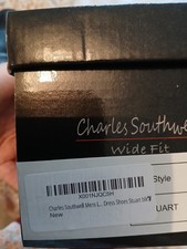 Charles Southwell Wide Fit Black Shoes Size 7 Worn Once with Box Excellent Cond