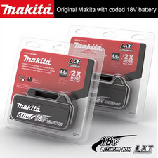 2x Genuine Makita 6ah 18v