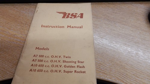 Instruction manual - b.s.a,