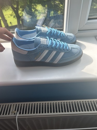 Uk10 baby blue suede adidas - blue,
