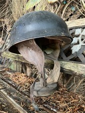 NAMED WWII British Dispatch Rider Helmet Original Ww2